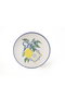 Hermia Set de Servir Pasteles de 4 piezas en Cerámica, 20 cm, Blanco, Azul Marino y Amarillo